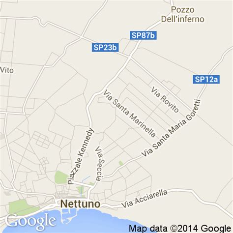 Mappa di Via delle Sterlizie a Nettuno 